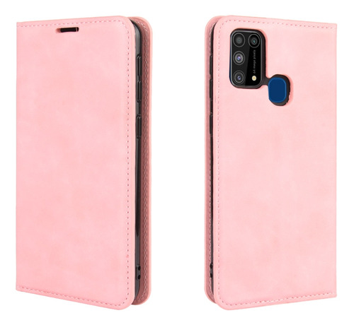 Funda Case Para Samsung A31 Flip Cover Rosa Antishock