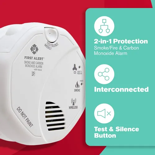 First Alert Sco501cn-3st Combinador Inalámbrico Intercone...