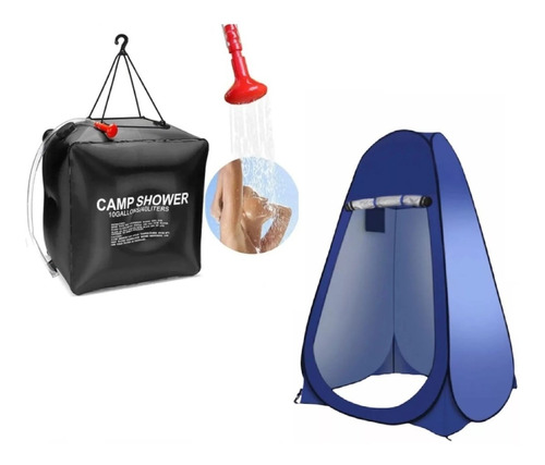 Carpa 1 Persona Carpa Baño Vestidor Portatil + Ducha 40 Lt