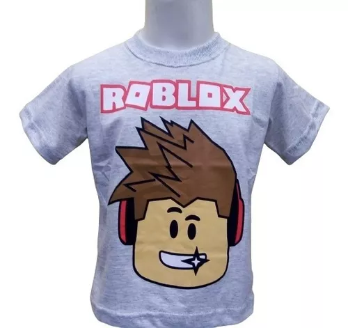 ROBLOX-Camiseta infantil de manga curta, roupa de algodão