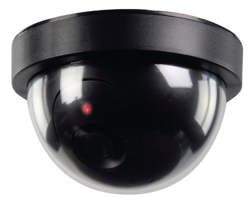 Pack X 6 Camara Seguridad Falsa Domo Led Intermitente Sensor Color Negro