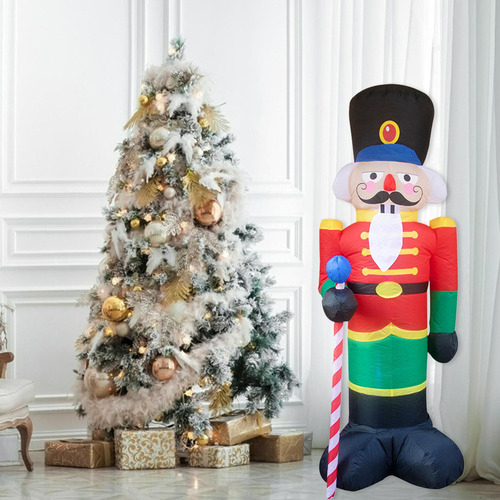 Y Cb W Cascanueces Inflable Navideño De 8 Pies Con 3 Luces