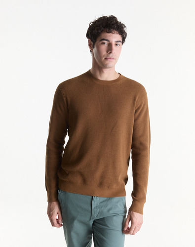 Sweater Liso Marrón Equus Dresde Hombre Otoño Invierno