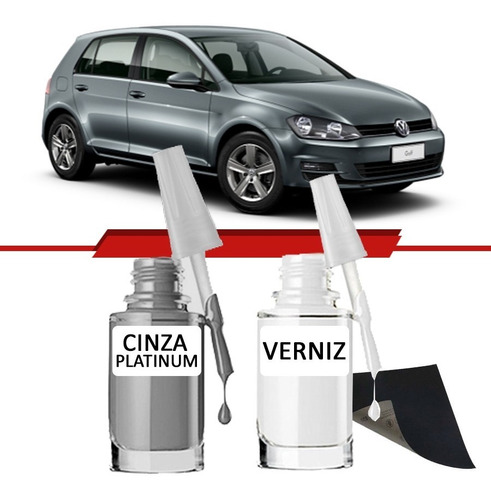 Tinta Tira Risco Automotivo Volks Golf Cor Cinza Platinum