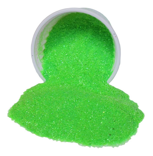Glitter Em Pó 500g Gramas Azul Bic Royal Escolar Cor Verde-claro