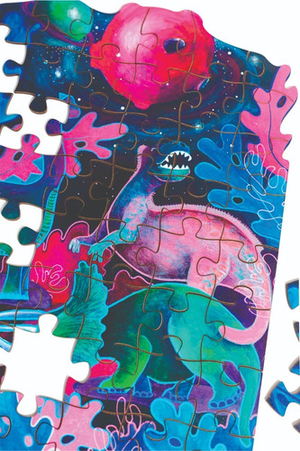 Juego Rompecabezas Puzzle Ilustrado Madera Dinosaurios