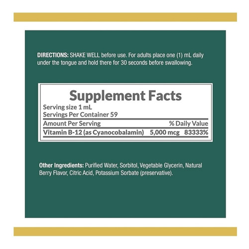 Vitamina B12 De 5000 Mcg En Liquido Natures Bounty