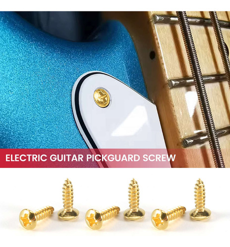30 Tornillos Dorados Para Guardabarros Fender Strat/tele Ele
