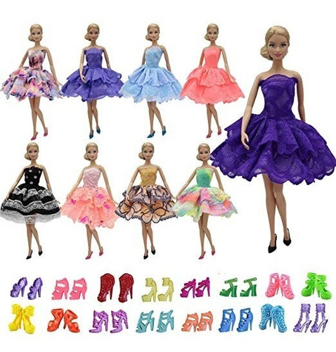 Zita Elemento 5pcs Mini Moda Barbie Verano + 5 Zapatos Para 