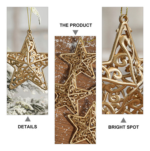 Colgante Creativo Con Forma De Estrella Dorada Con Temática