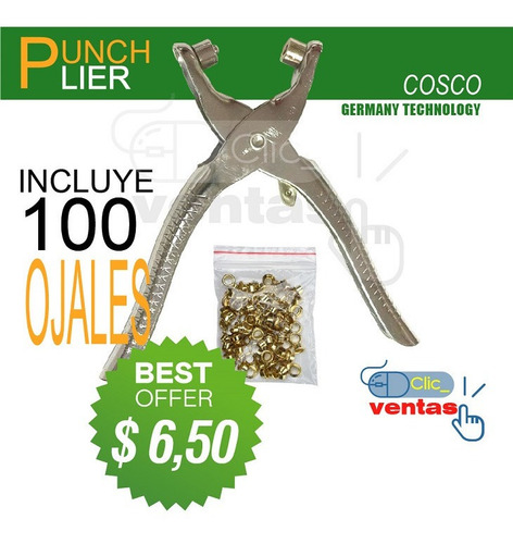 Imagen 4 de 7 de Ojal / Ojalillo Metalico 9*4.5*5mm P/remachadora
