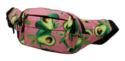 Mochila Cangurera Impermeable Muramasa Riñonera Deportiva Fi Color Aguacate Rosa