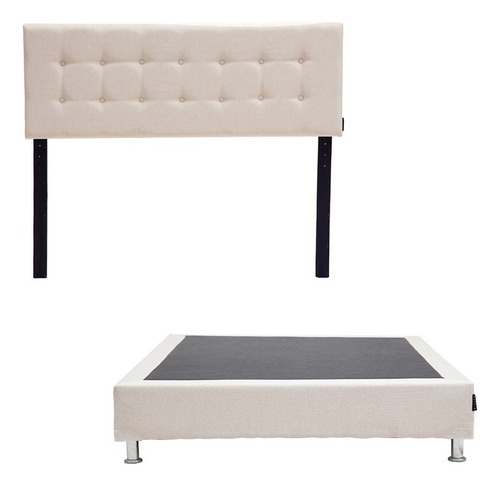 Cabecera Matrimonial Dicasa Bilbao + Box Dolum Beige