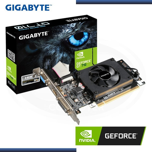 Imagen 1 de 4 de Tarjeta De Video Gigabyte Gt 710 2gb Ddr3 Hdmi Somos Tienda