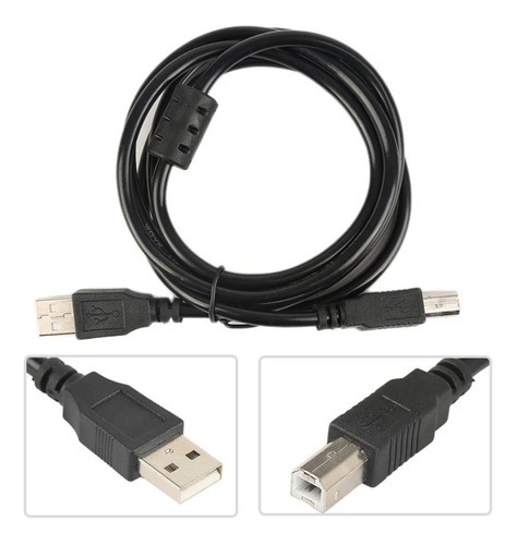 Cabo Usb 3 M Para Impressoras Laser Hp Epson Samsung Canon