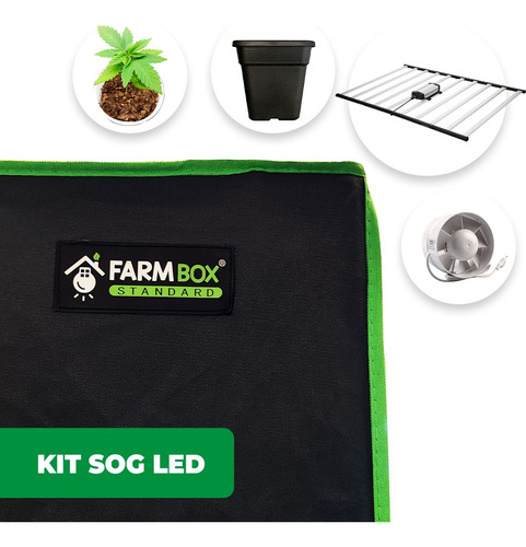 Kit Indoor Sog Led Standard 240x120x200 Cultivo Indoor