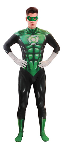 Body Suit, Disfraz De Linterna Verde Con Máscara De Ojos Par