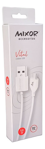 Cable Cargador Y De Datos 5.4a Usb A Tipo-c 1 Metro Blanco