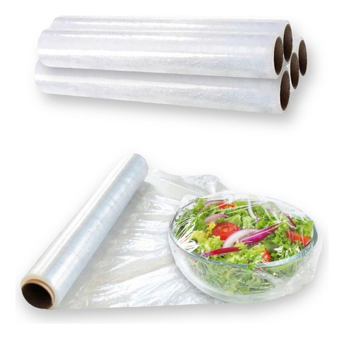 Rollo Plástico Cocina X6, Papel Aluminio 50mt, Película Tr