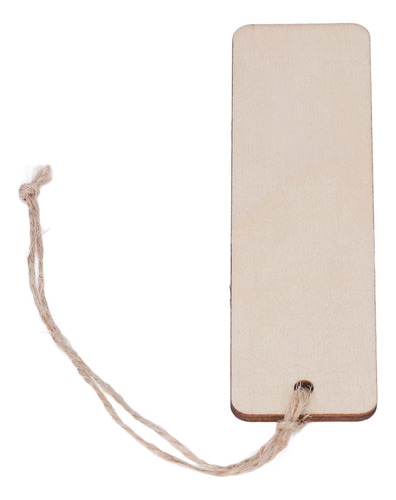 50 Marcapáginas Rectangulares De Madera En Blanco, 4,7 X 1,3