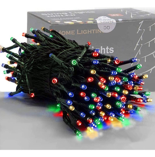 Luz Lineal 100 Mts 1000 Led Cable Verde Multicolor  En Caja