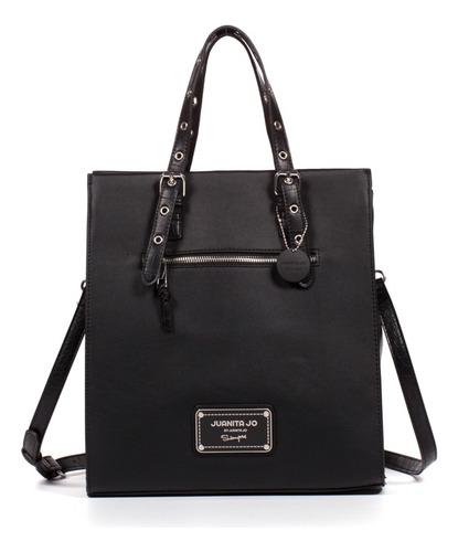 Cartera Pequeña Shopping Bag Juanita Jo Savage Dama Mujer Color Negro Diseño De La Tela