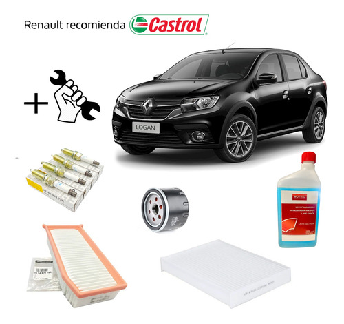 Imagen 1 de 3 de Service Todo Incluido Renault Logan Ph2 1.6 H4m 40000 Km