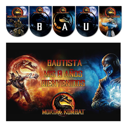 Mini Kit Imprimible Mortal Kombat Cumple Party