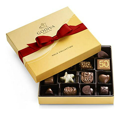 Caja Regalo Godiva Chocolatier Con Cinta Roja