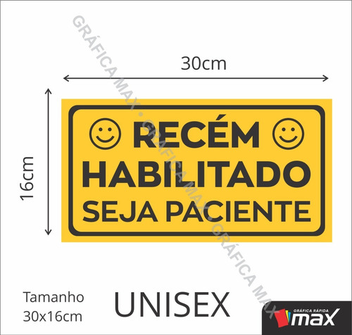 Recém Habilitado Adesivo Carro Imã Magnético Motorista Carta