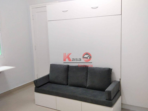 Imagem 2 de 10 de Kitnet À Venda, 28 M² Por R$ 215.000,00 - José Menino - Santos/sp - Kn0388