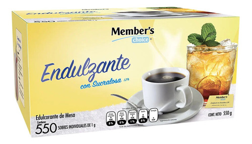 Endulzante Sin Calorías Member's Choice 550 Sobres