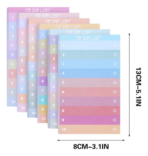 Bloc De Notas Multicolor O 6003, Planificador De Compras, 6
