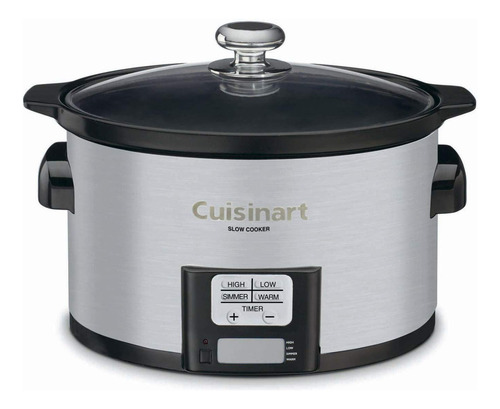 Olla De Cocción Lenta Cuisinart, 3,5 Cuartos De Galón, Plata