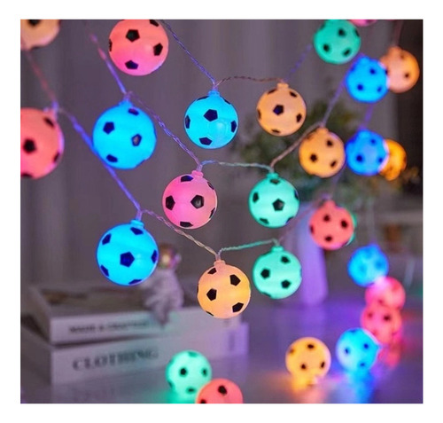 T 2 Cadenas De Luces Led Para Balones De Fútbol, 40 Luces