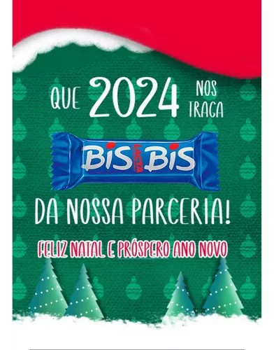 Caixa Bis Personalizada Natal E Ano Novo - 16 Unidades