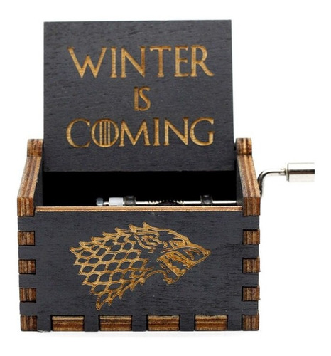 Caja Musical Black Madera Game Of Thrones  Winter Is Coming