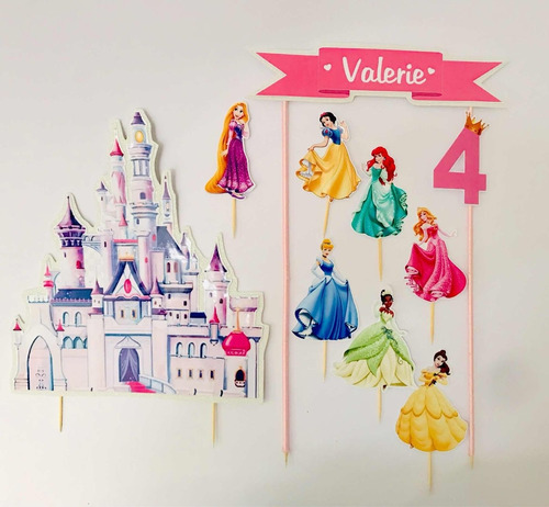 Decoración Para Ponqué Frozen Princesas Disney