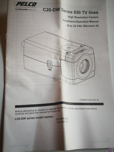 Cctv Pelco C20-dw-6x 650 Tvl Analógico Wdr, Sin Lente (Usado)