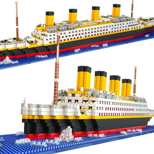 Puzzle 3d Titanic Maquetas Barco Juguetes Bloques 1860 Pzs