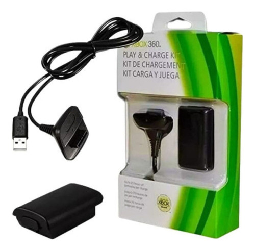 Kit de 1 batería para mando Xbox 360 y 1 cable de carga de 1,4 m, voltaje de entrada de 2,7 V
