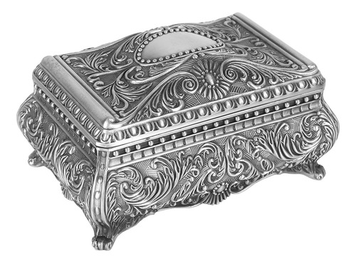 Joyero De Metal Rectangular Joyero Vintage Para Mujeres Y