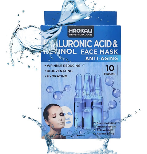 Mascarilla Facial De Hacido Hialuronico Pack De 10pz Mixta