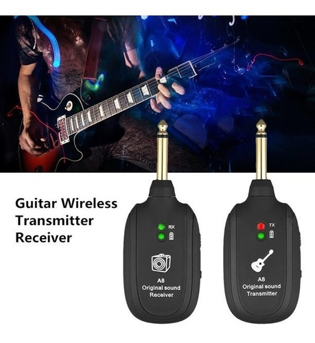Transmisor Receptor Inalámbrico Guitarra A8 Uhf 730 Mhz 30mt