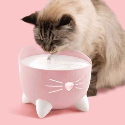 Bebedero Para Gato Fuente Automática Catit Pixi Rosa 2l