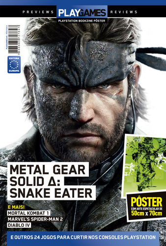 Superpôster Playgames - Metal Gear Solid: Snake Eater, De Editora Europa. Editorial Europa, Capa Mole Em Português