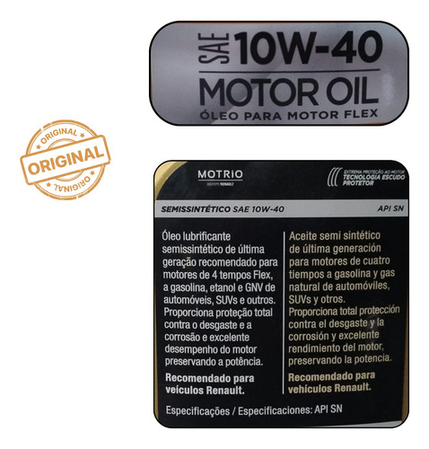 Óleo Motor Havoline 10w40 Semissintético Desempenho Proteção
