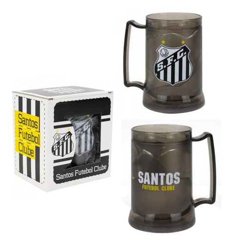 Caneca Com Gel Térmico Escudo Santos F.c Campeão 400ml