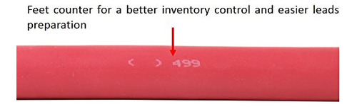 1 Gauge Awg Flex Prene Bateria Soldadura Cable Rojo 600