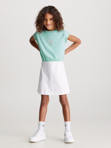 Polera Niña Gradient Flock Verde Calvin Klein